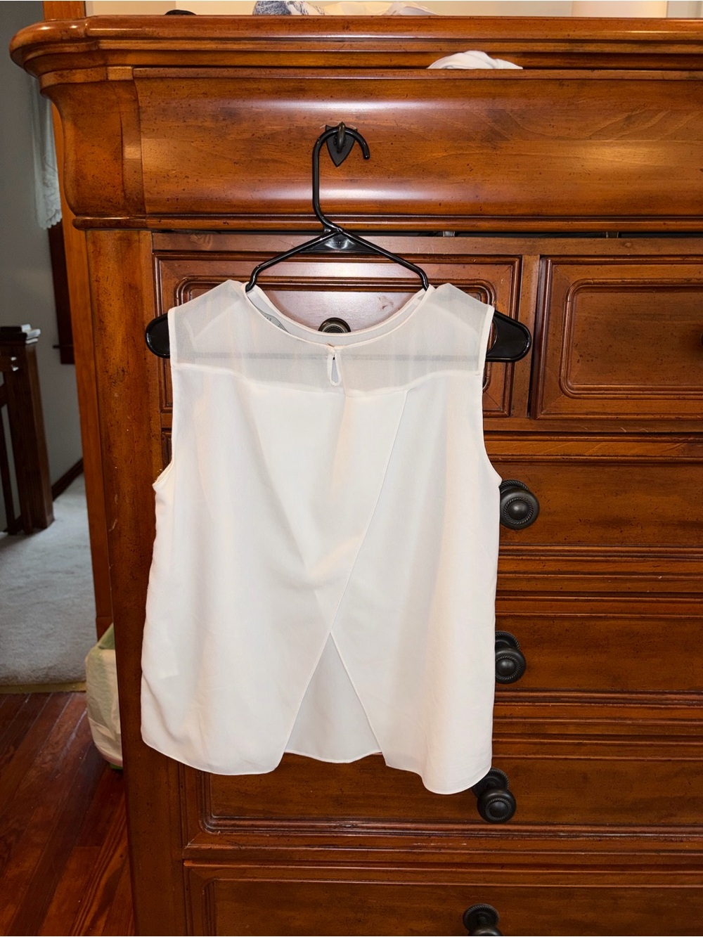 Zara Basic White Sleeveless Blouse Open Back Size M - Picture 2 of 6